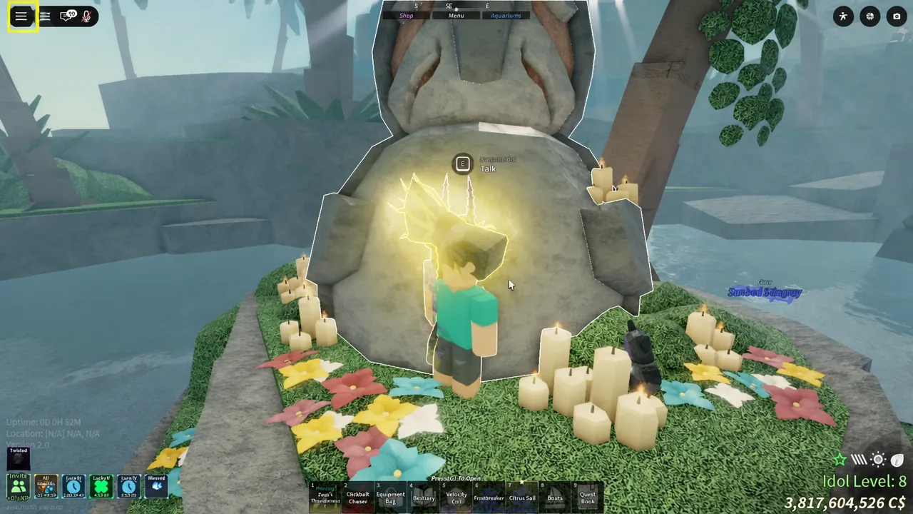 The Wish of the Sky quest objective requiring an Ancient Idol's fifth trial