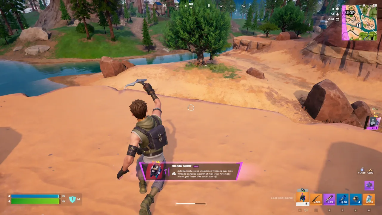 Epic-tier Shadow Sprite highlighted on screen after entering an upgraded cheat code