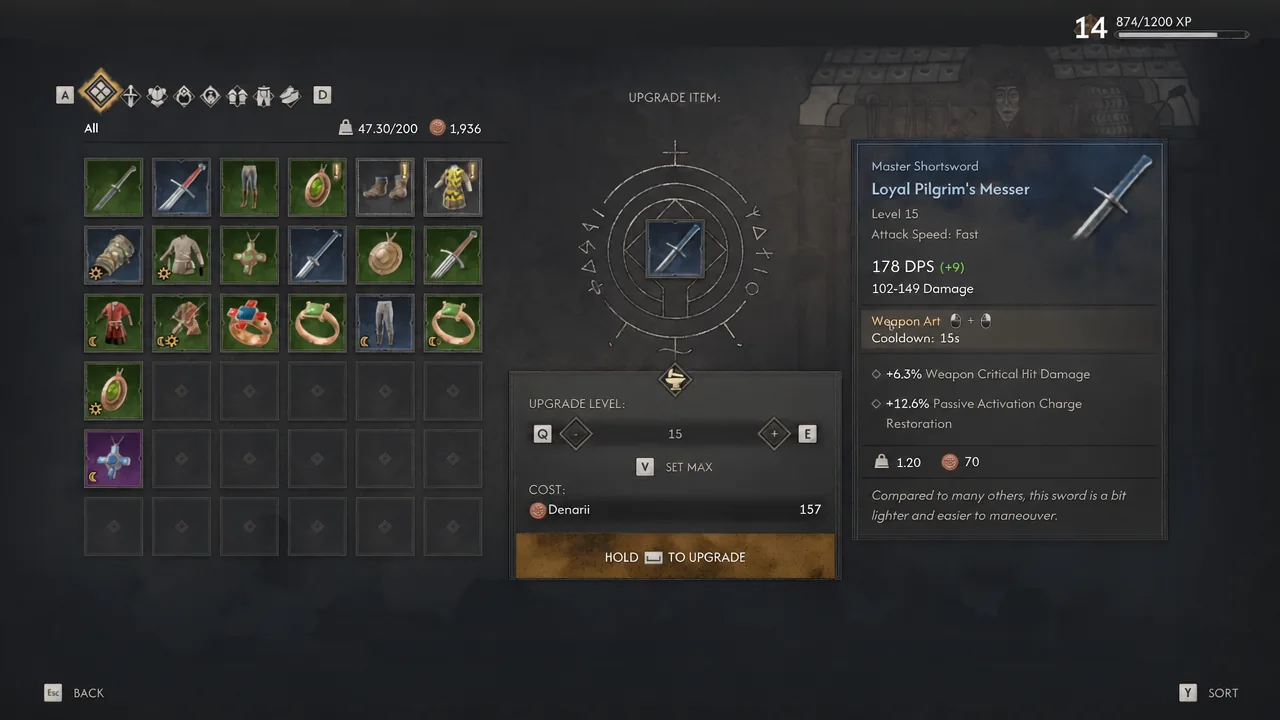 The Blood of Dawnwalker: How to Upgrade Weapons and Armor