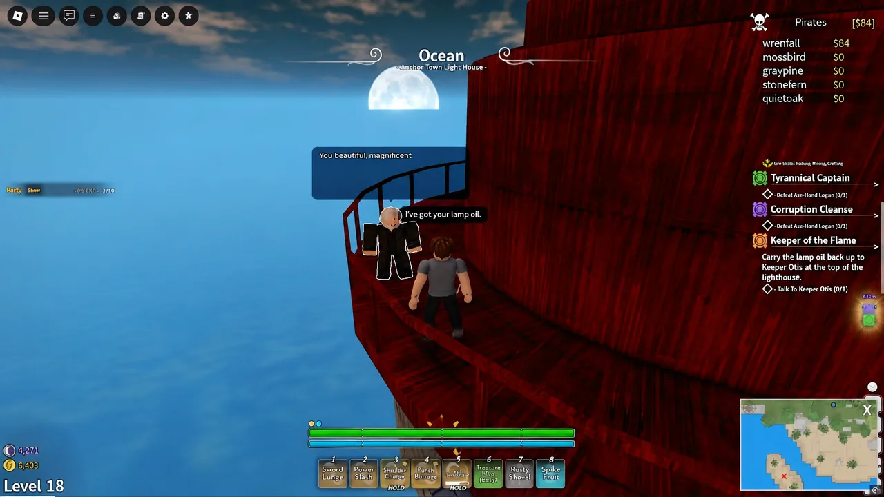 Lens-polishing mini-game at the end of the Keeper of the Flame lighthouse quest