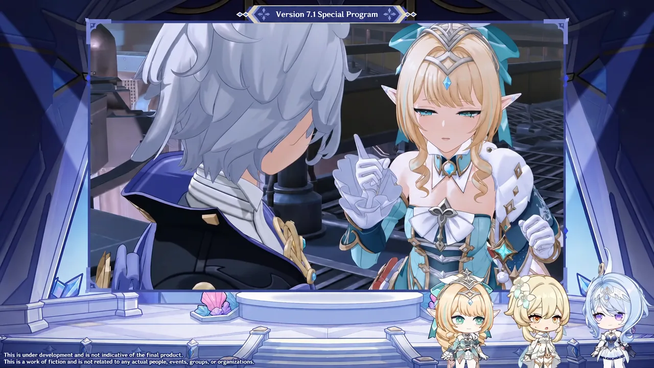 Teyvat Talks segment opening during the Version 7.1 Special Program