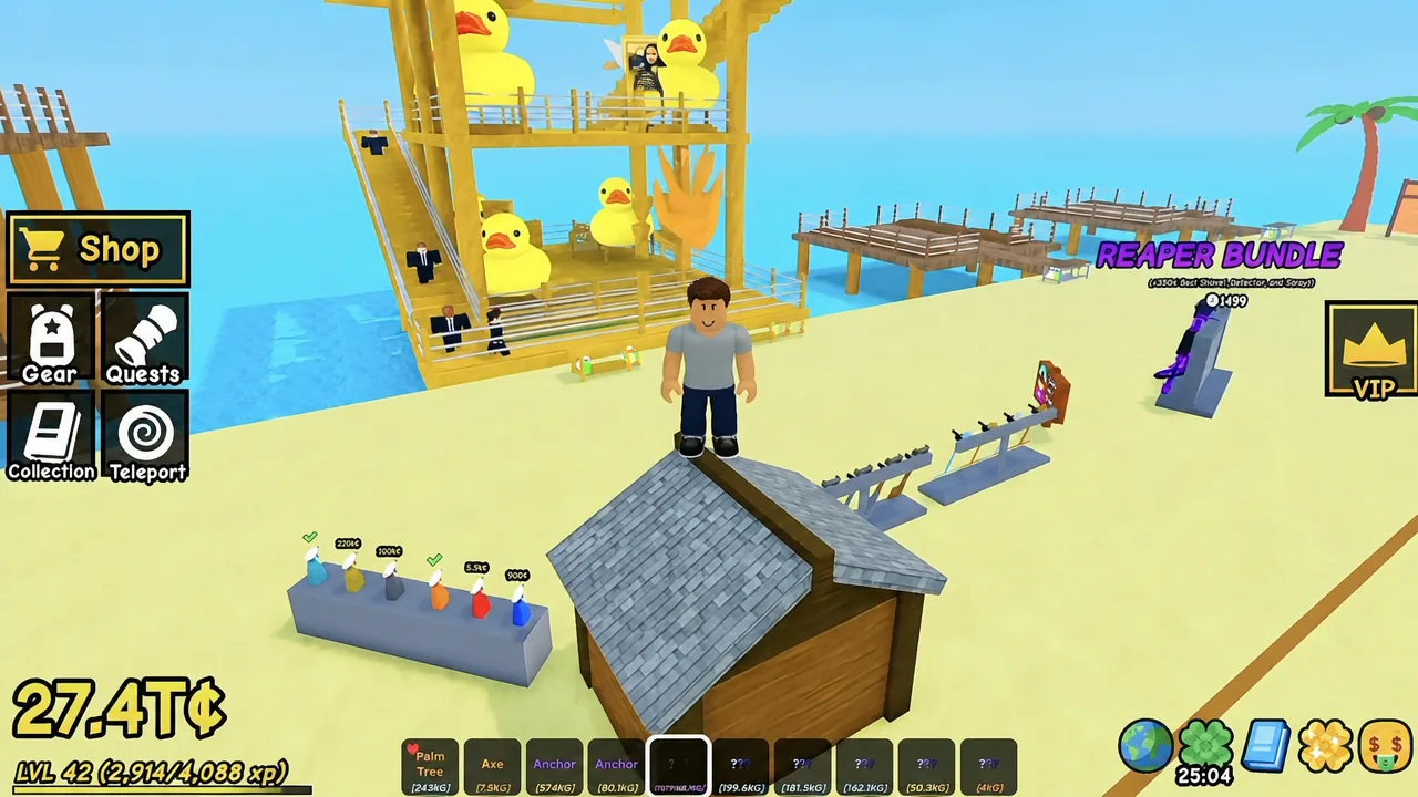 Hotbar slot highlighted at the bottom of the screen while the player selects an item