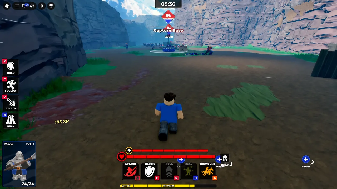 The Capture Base objective marker on screen as the player pushes forward with troops