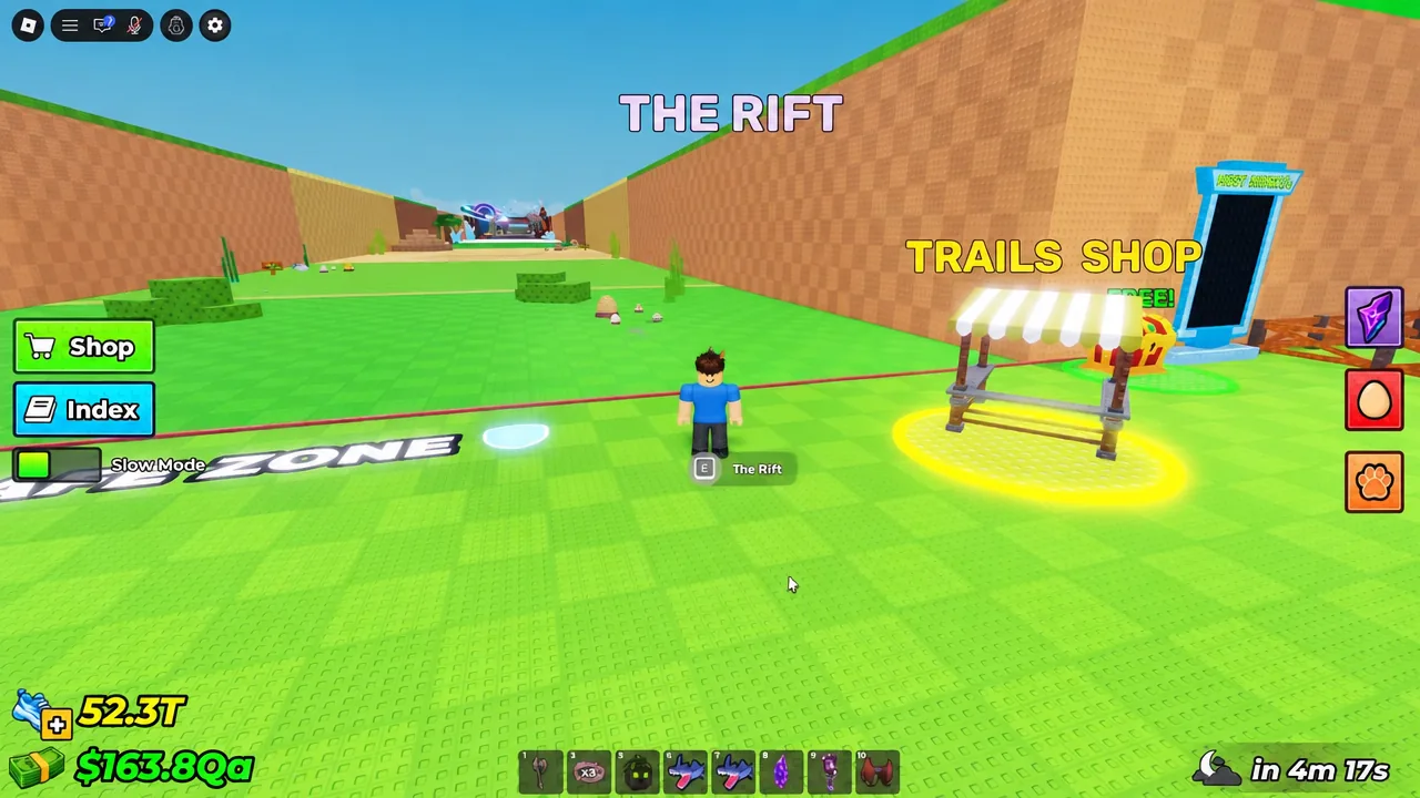 Avatar standing at The Rift portal with the press E prompt on screen
