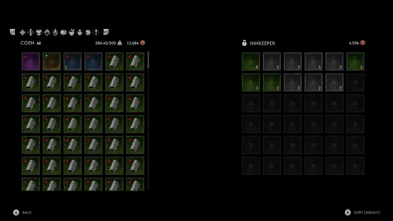 Player leaving the Altenmarket shop area after the looting run