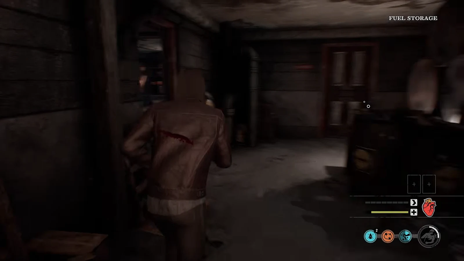 Dark Fuel Storage corridor with the location name shown and a doorway ahead