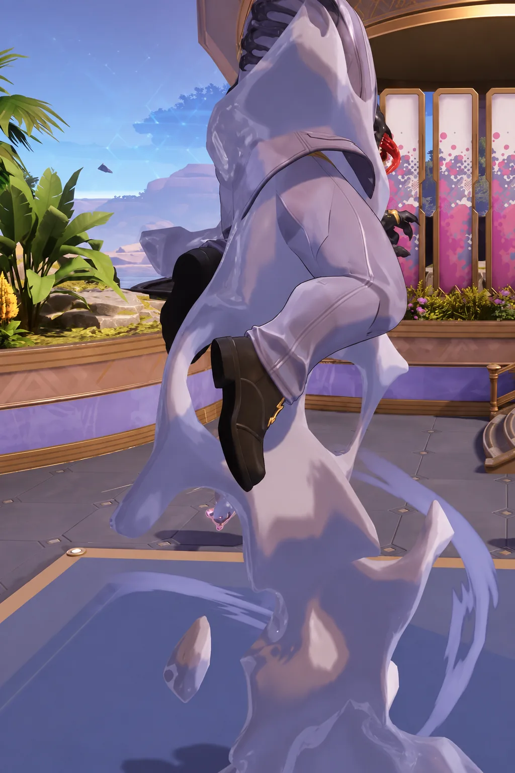 Venom using symbiote dive and swing movement on a map in Marvel Rivals