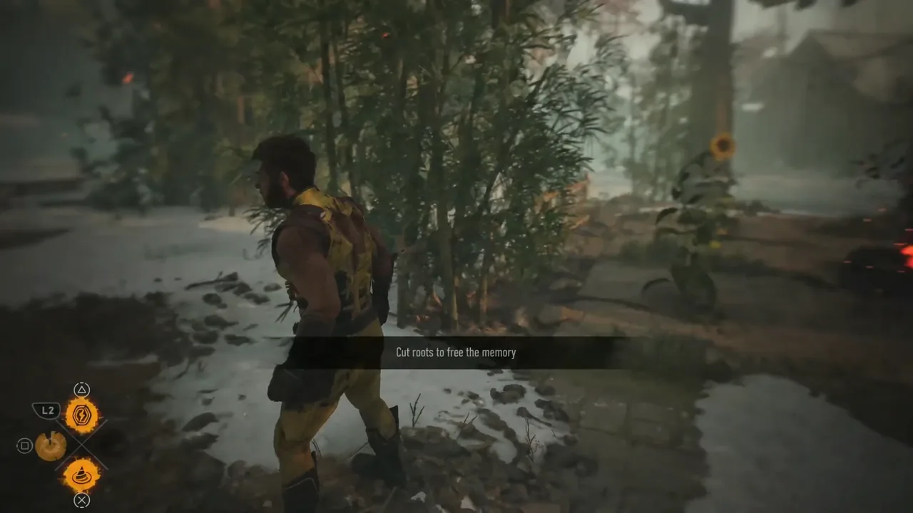 On-screen prompt reading Cut roots to free the memory during the Nightmare Trial