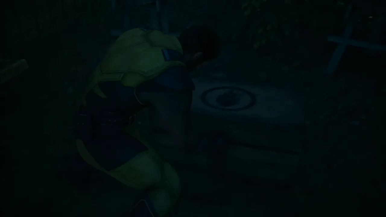 Logan moving through the darkened Japanese village that opens the mission