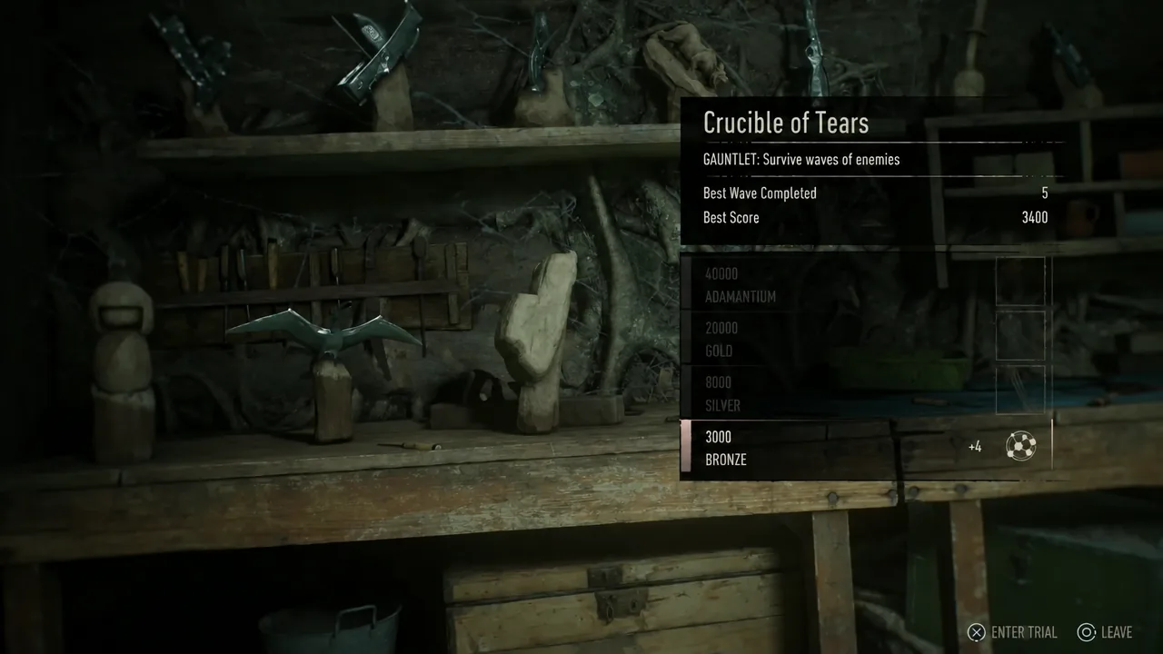 Crucible of Tears results screen with the Bronze tier reward highlighted