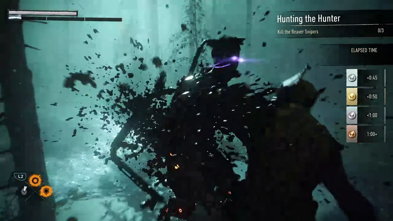 Wolverine fighting Reavers on the forest floor with the objective still showing 0/3
