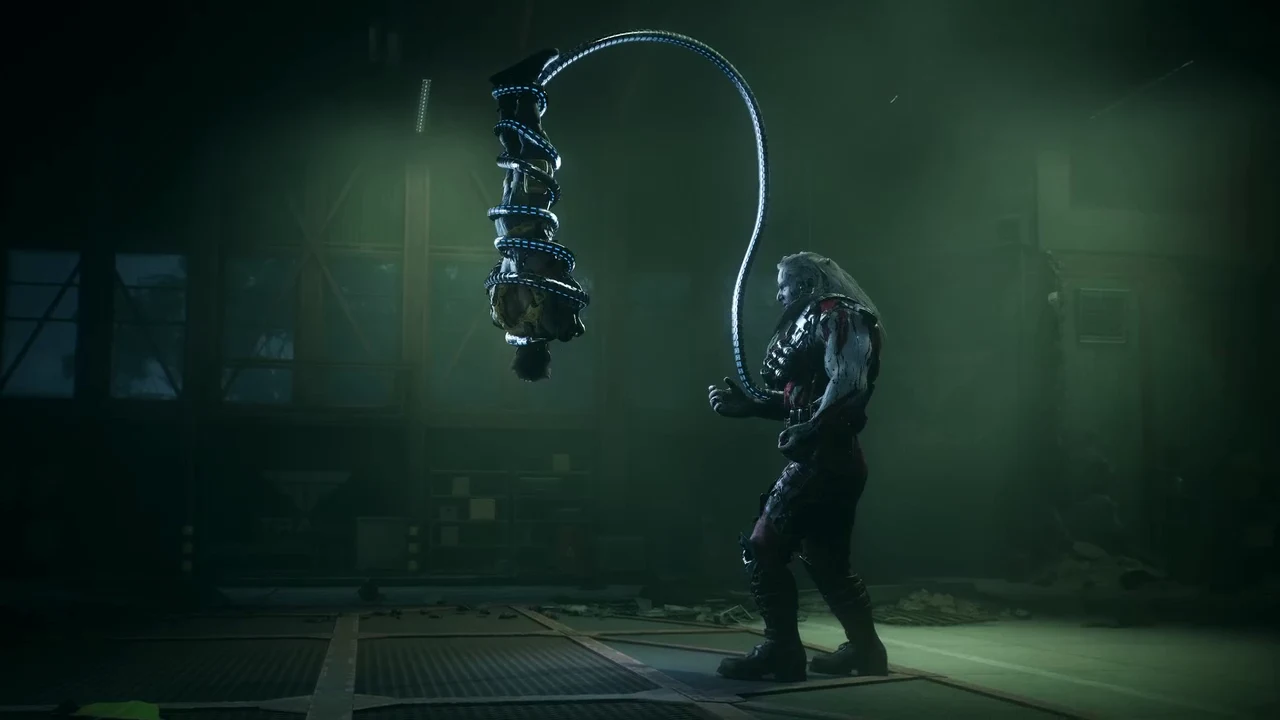 Omega Red's coils drain Logan's life force during the mid-fight cutscene