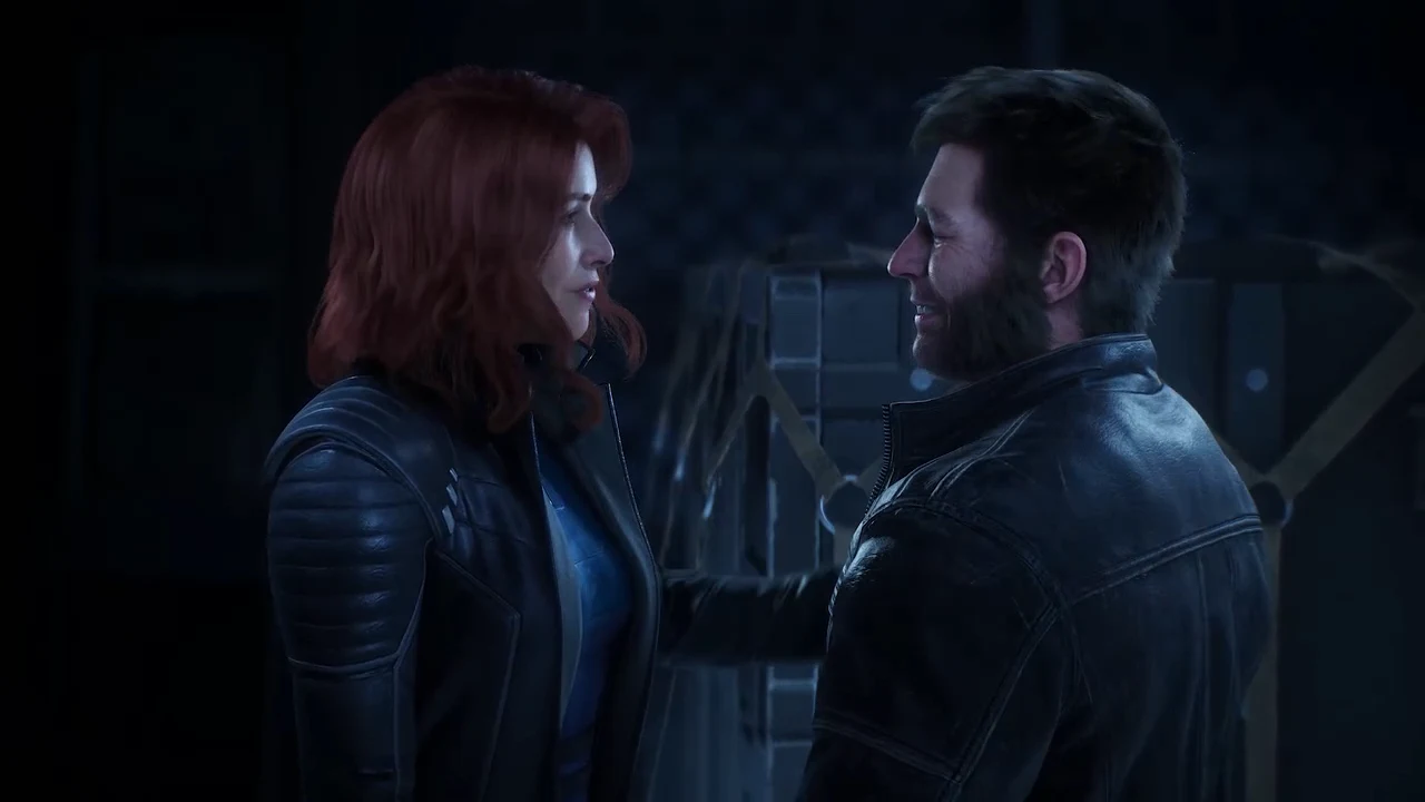Logan and Jean Grey aboard the military cargo plane flying over Tokyo at night