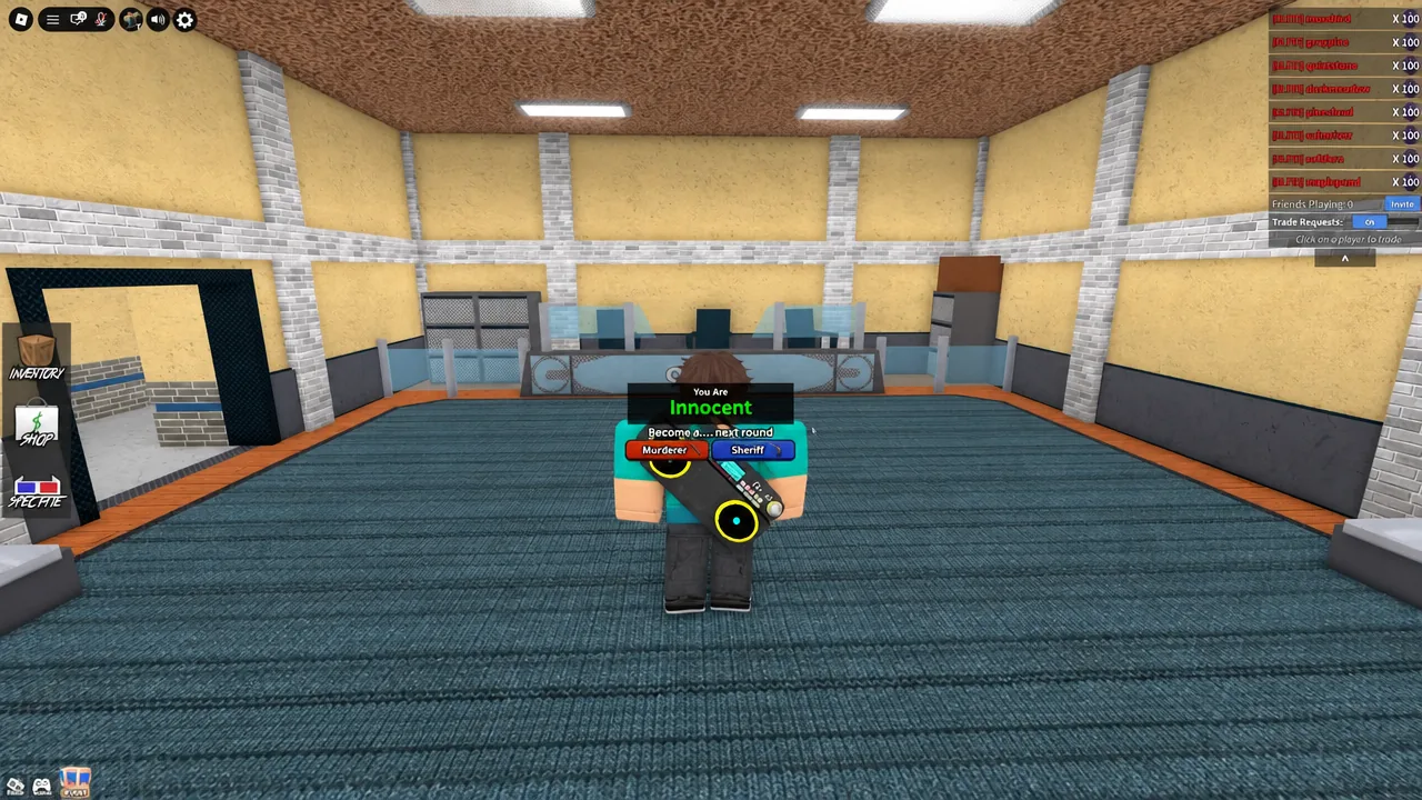 Role screen reading You Are Innocent with Murderer and Sheriff buttons beside it