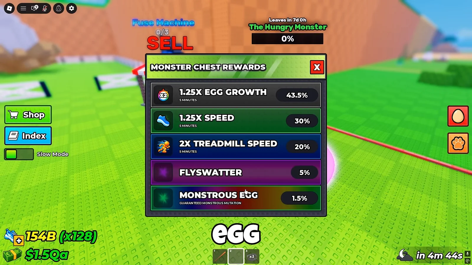 Opening first Monster Chest
