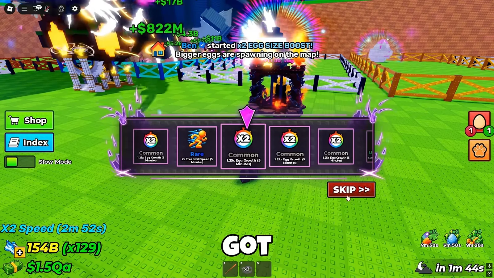 Third chest opening and egg hatch