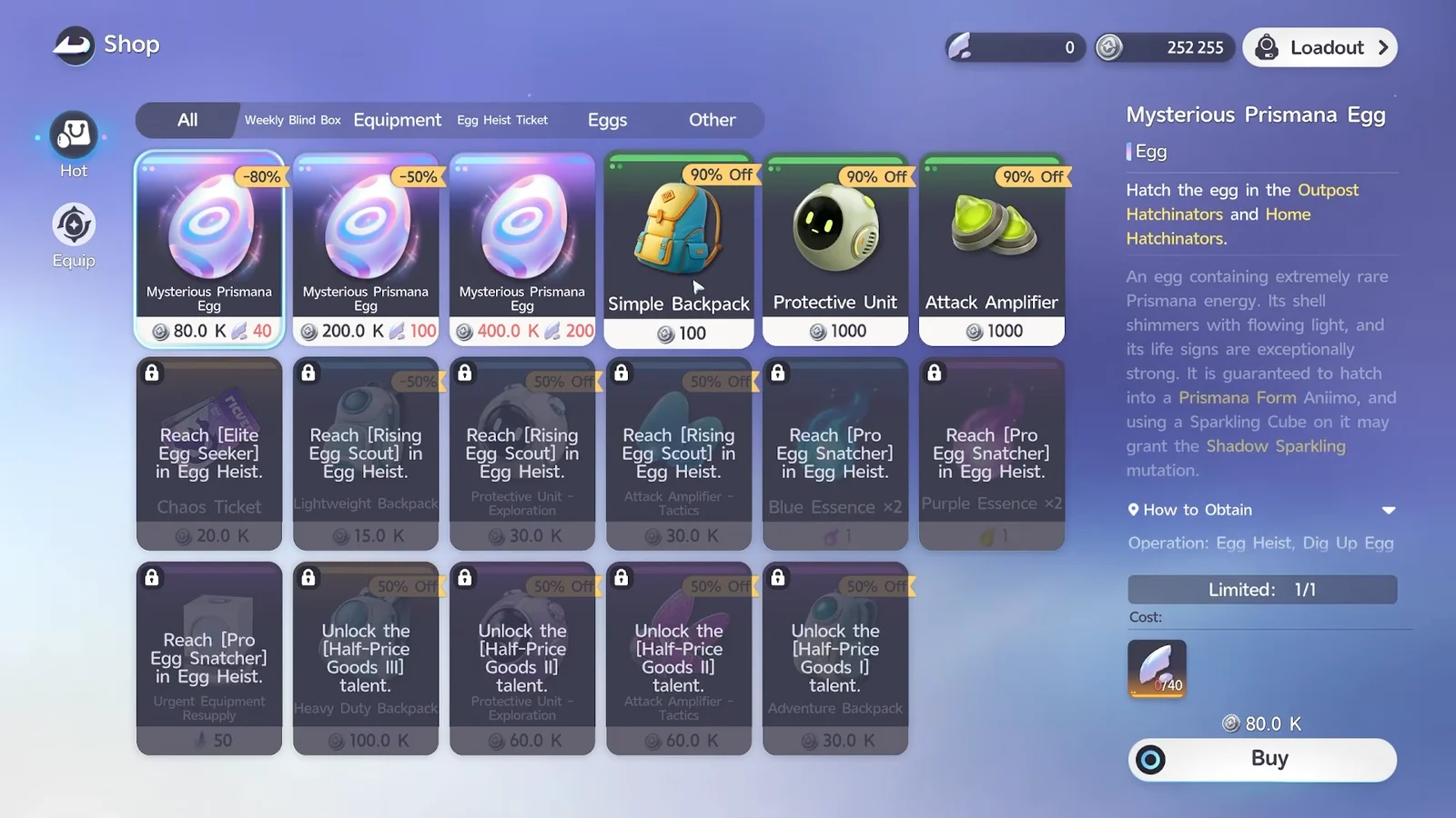 Selling Loot & Shop Details