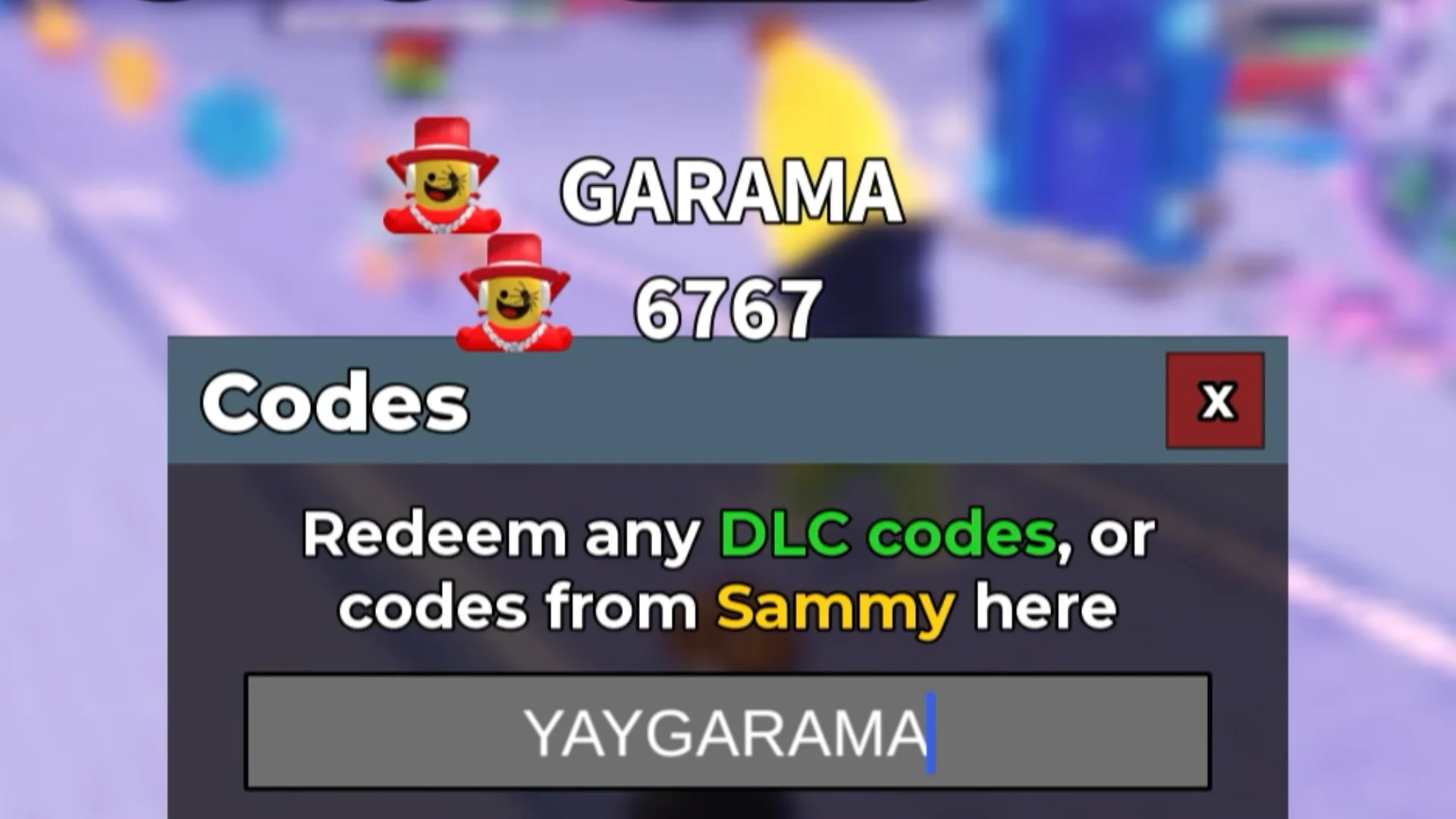 Redeeming Garama Code
