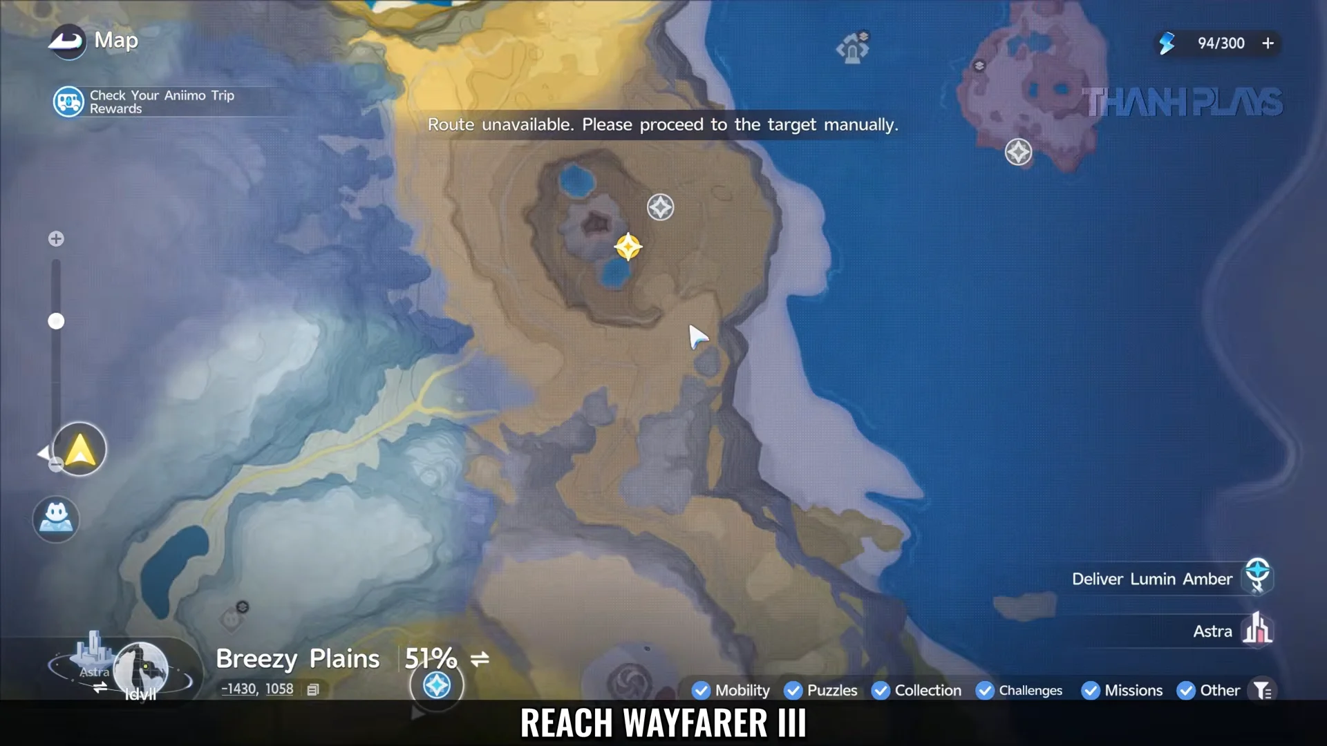 Map routing to Zephyrus Landbridge