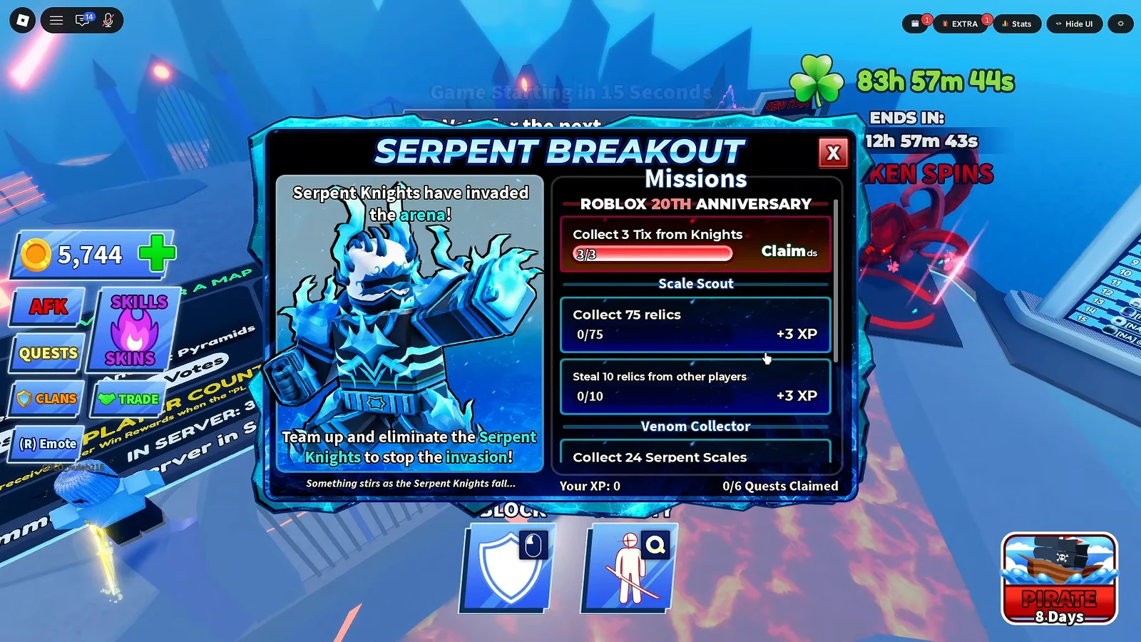 Claiming Event Rewards