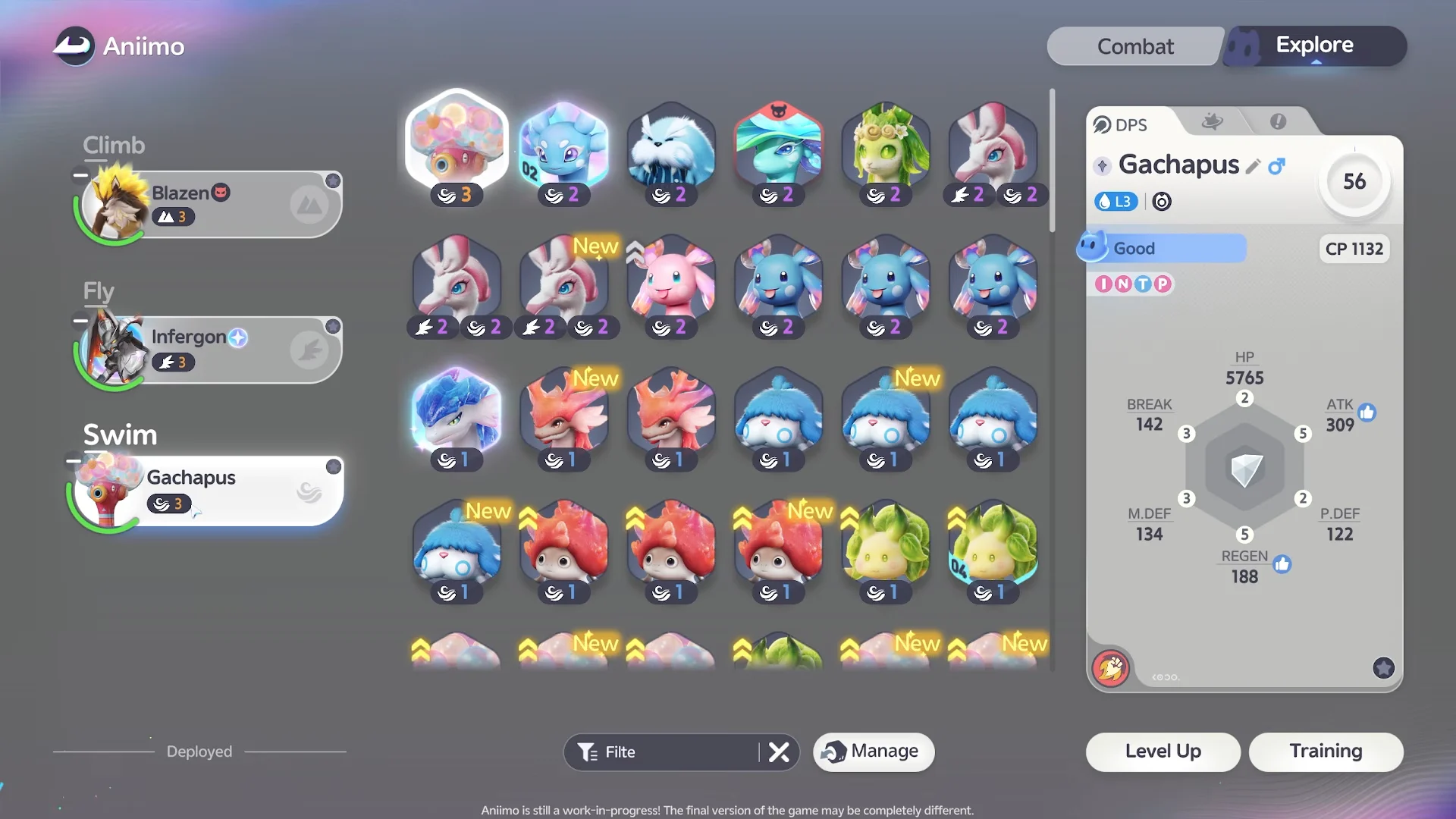 Swim Attribute & Gachapus Sprint Swim
