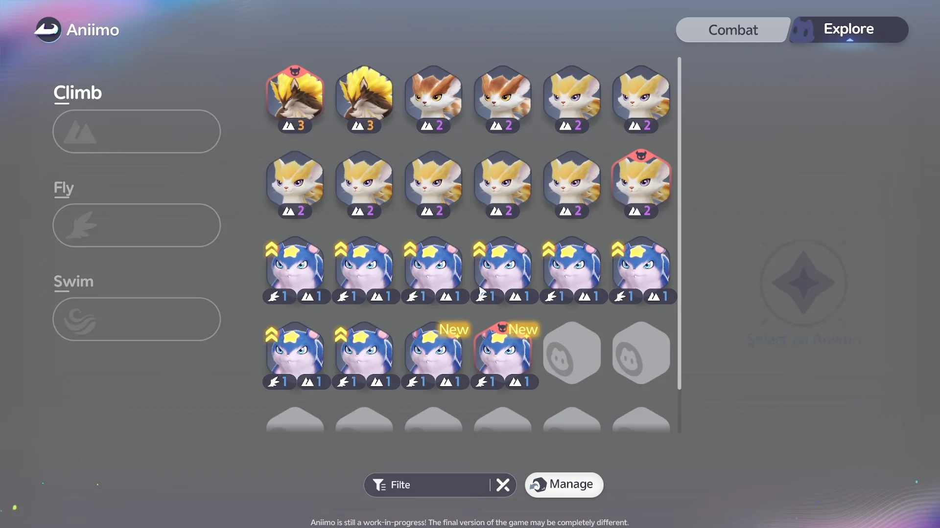 Climb Attribute & Level Indicators