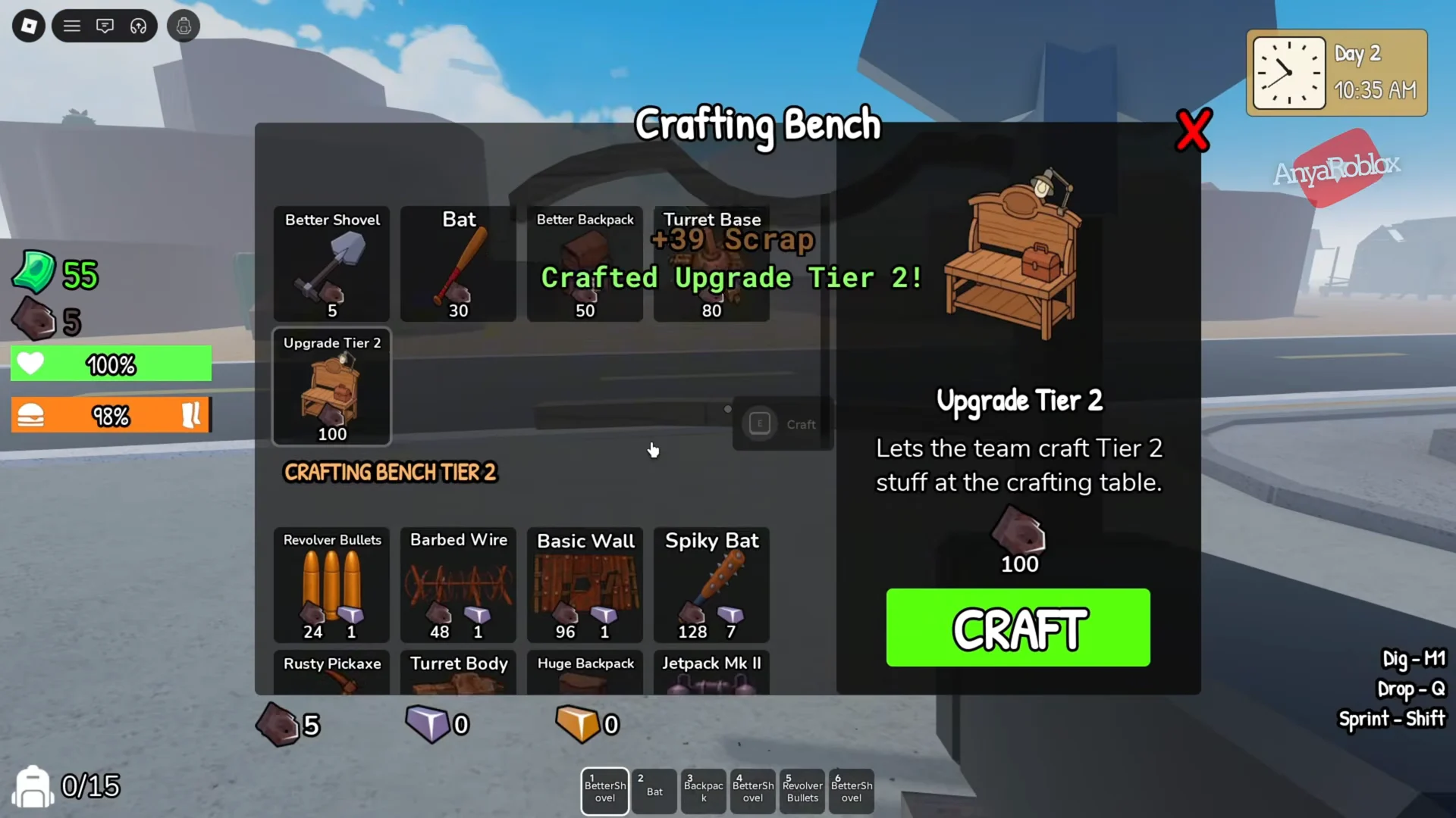 Tier 2 Crafting Bench Upgrade