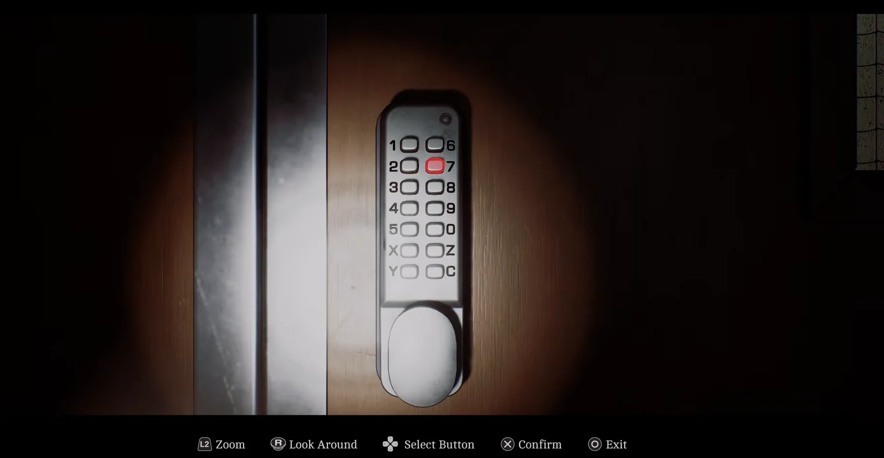 Entering the keypad code