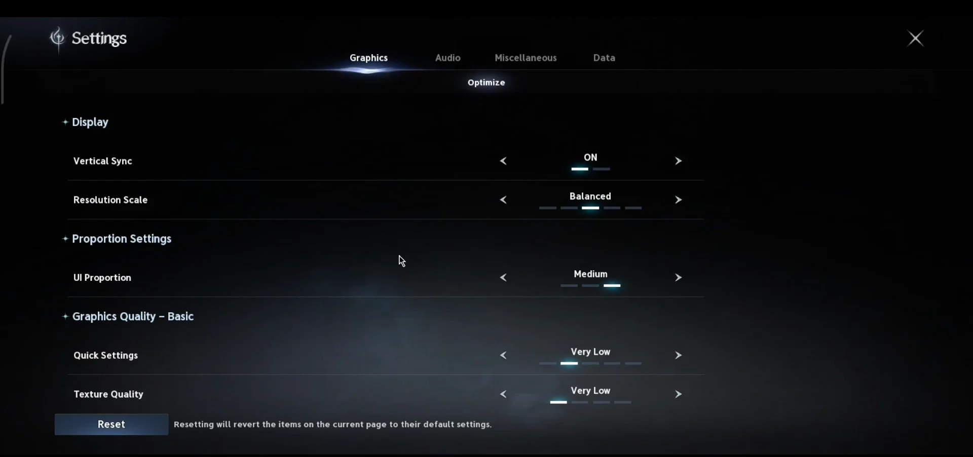 Basic Graphics Settings