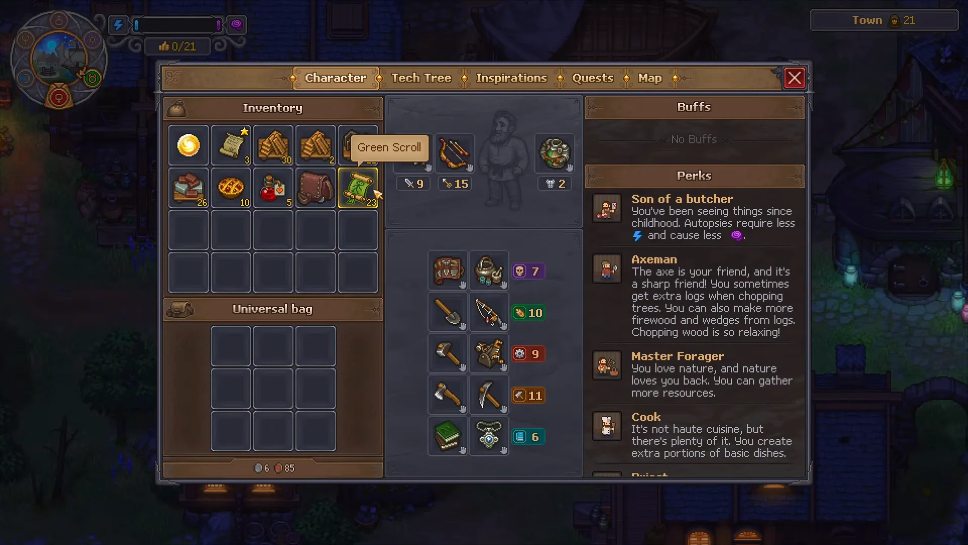 Green Scroll Requirement