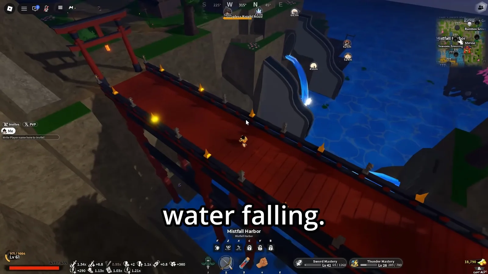 Crossing the Waterfalls Bridge