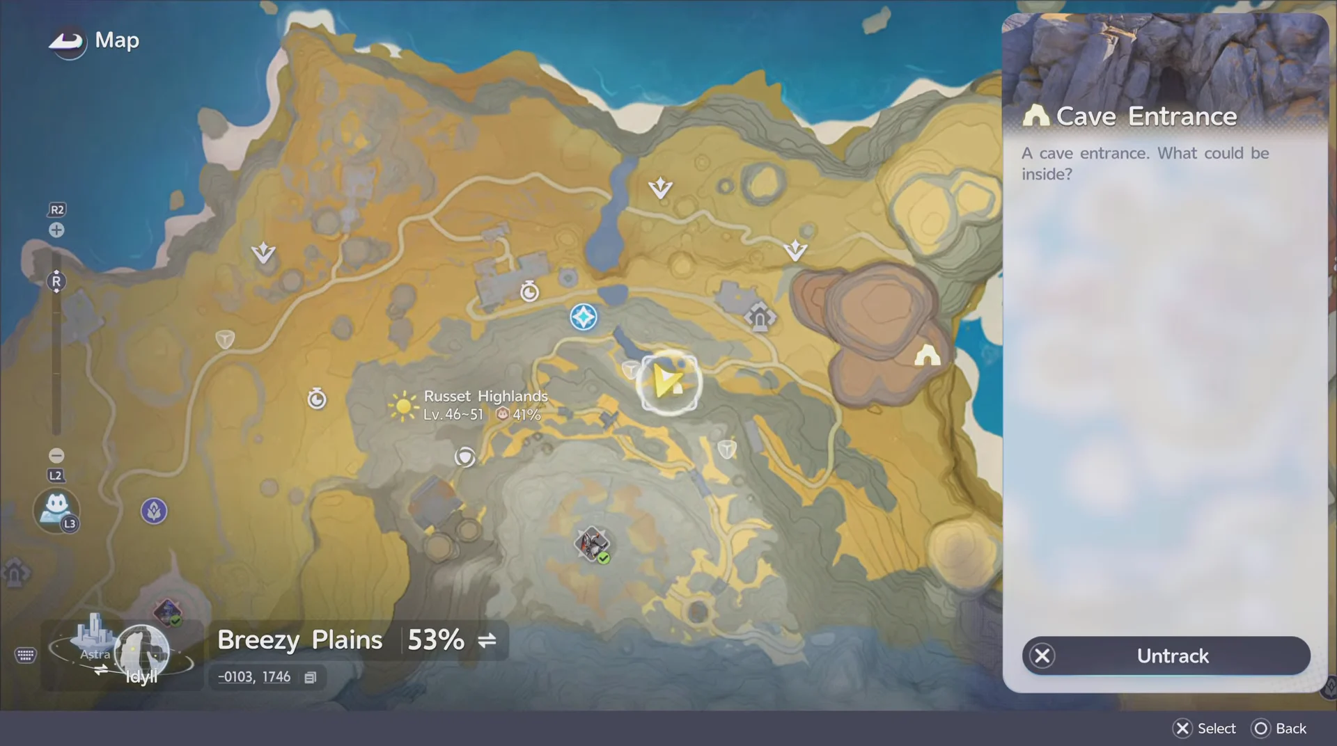 Map location reveal