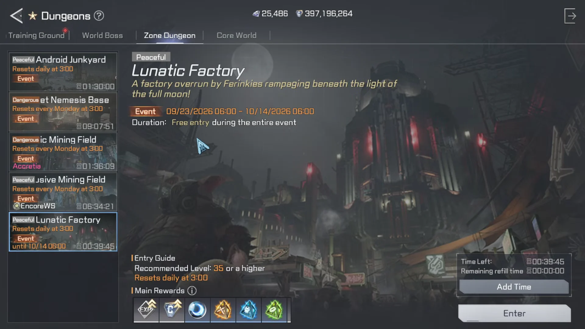 Lunatic Factory Event Dungeon