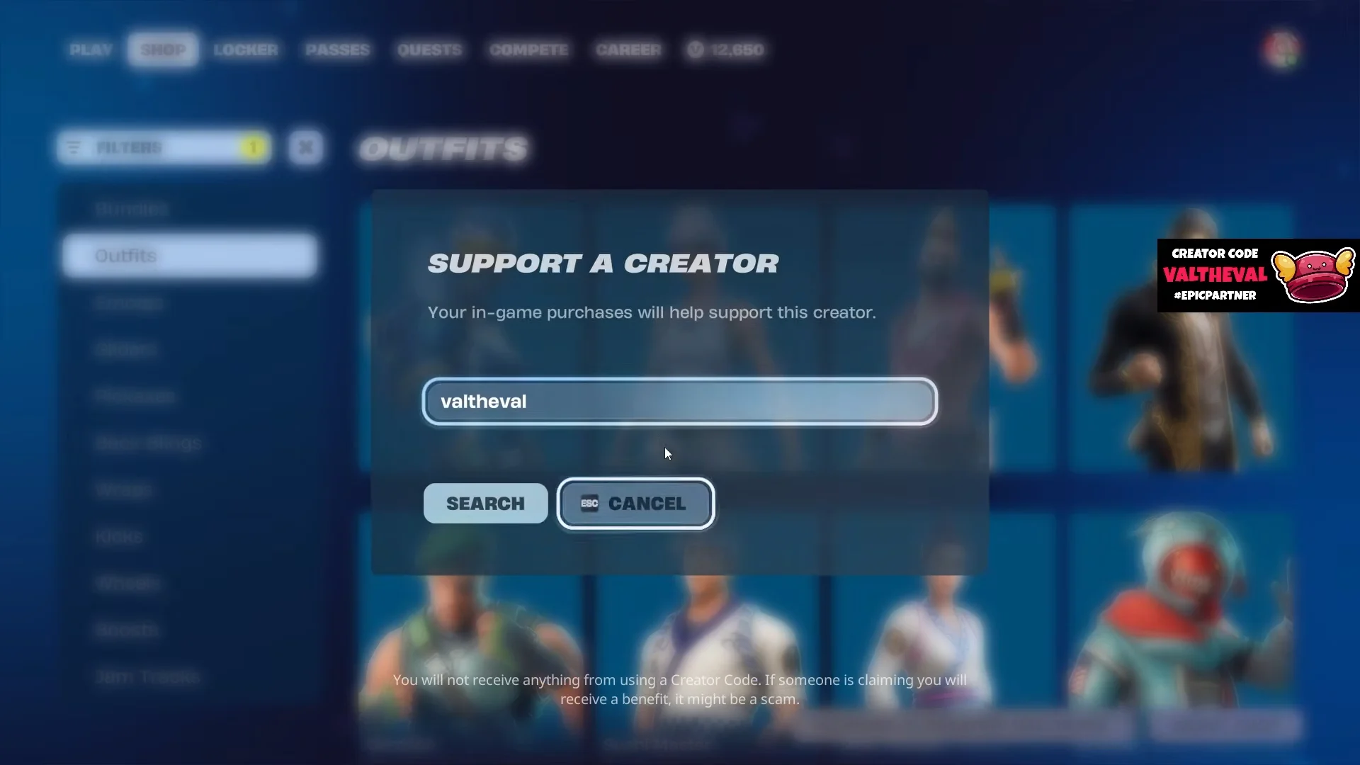 Item Shop & Support-A-Creator