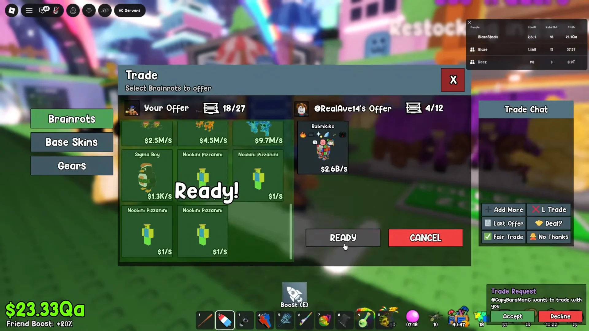 Trading and crafting preparation
