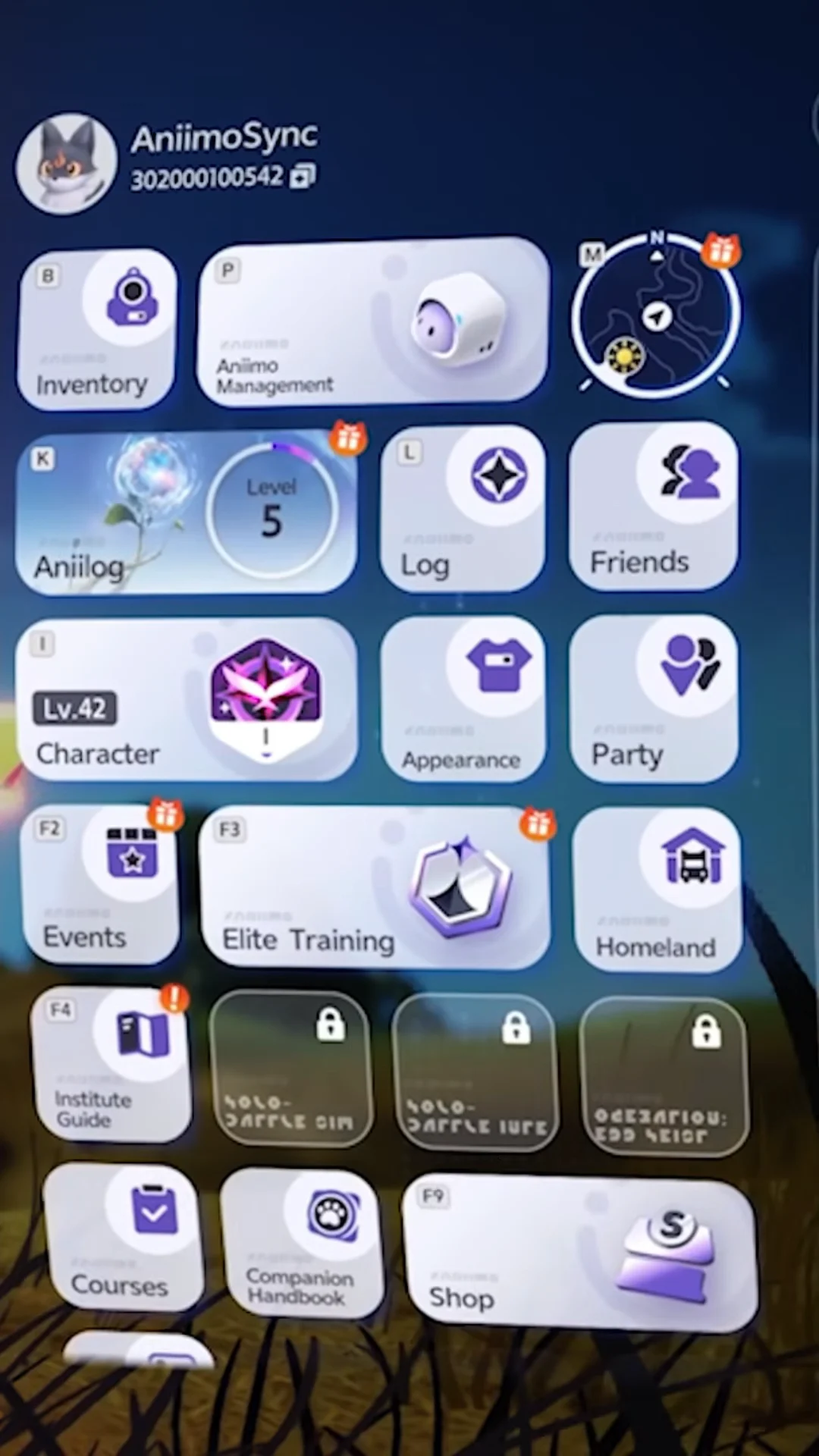 Menu Screen