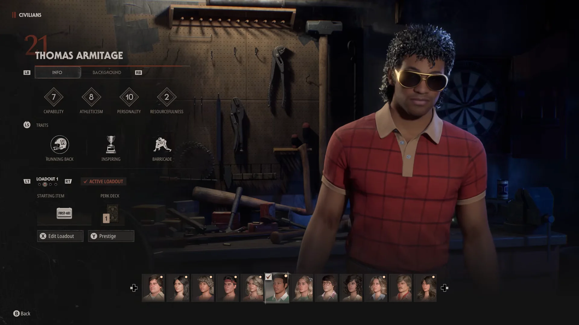 Thomas Armitage Build & Attributes