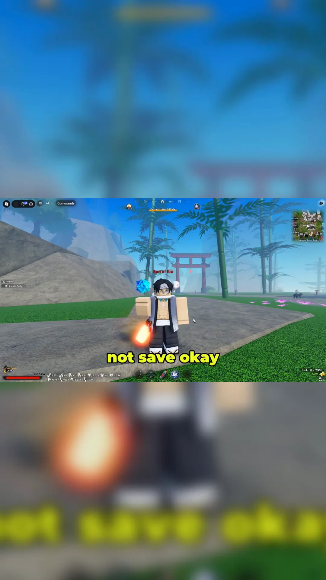Saving warning