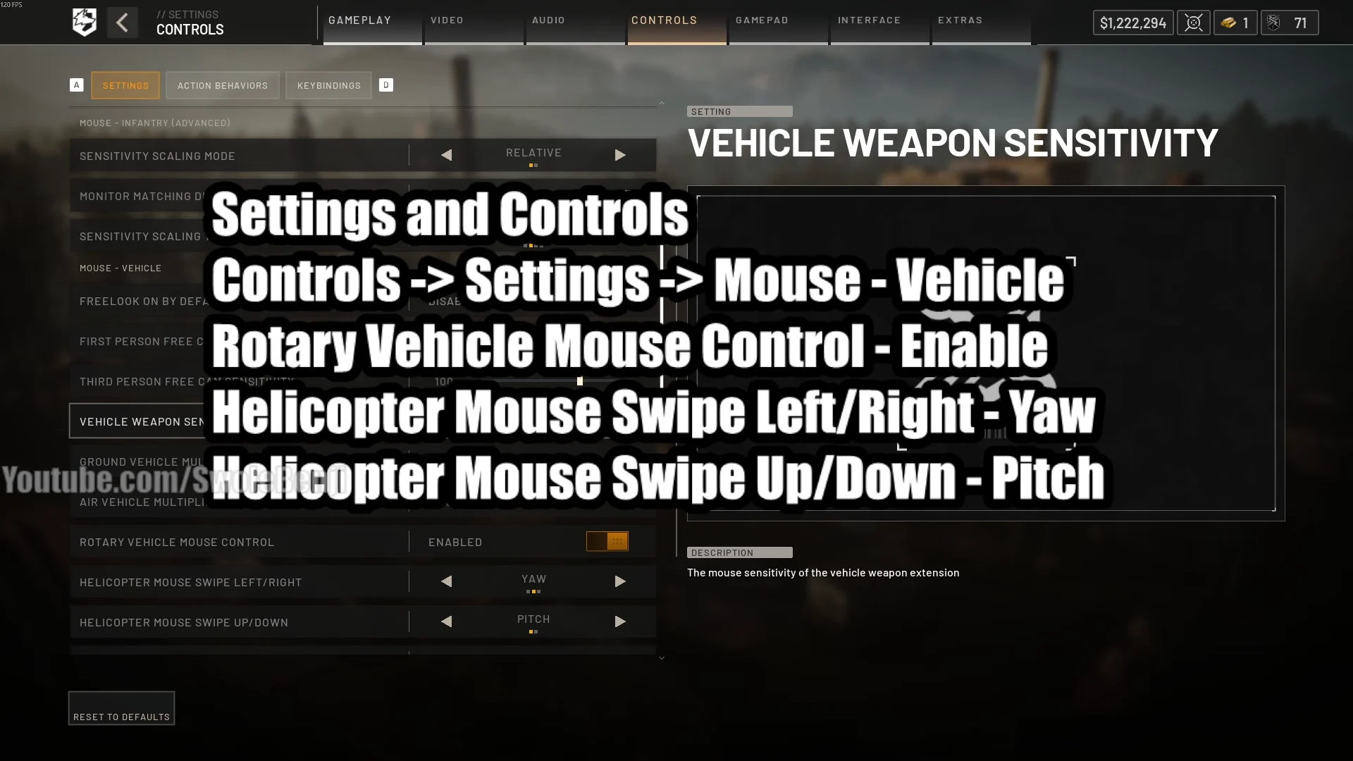 Mouse Vehicle Settings