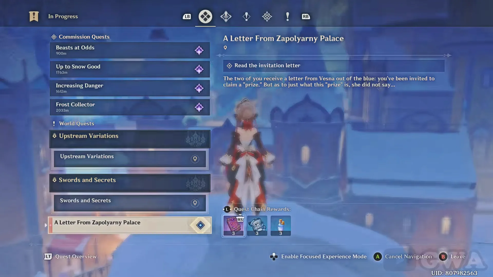 Quest Menu Check