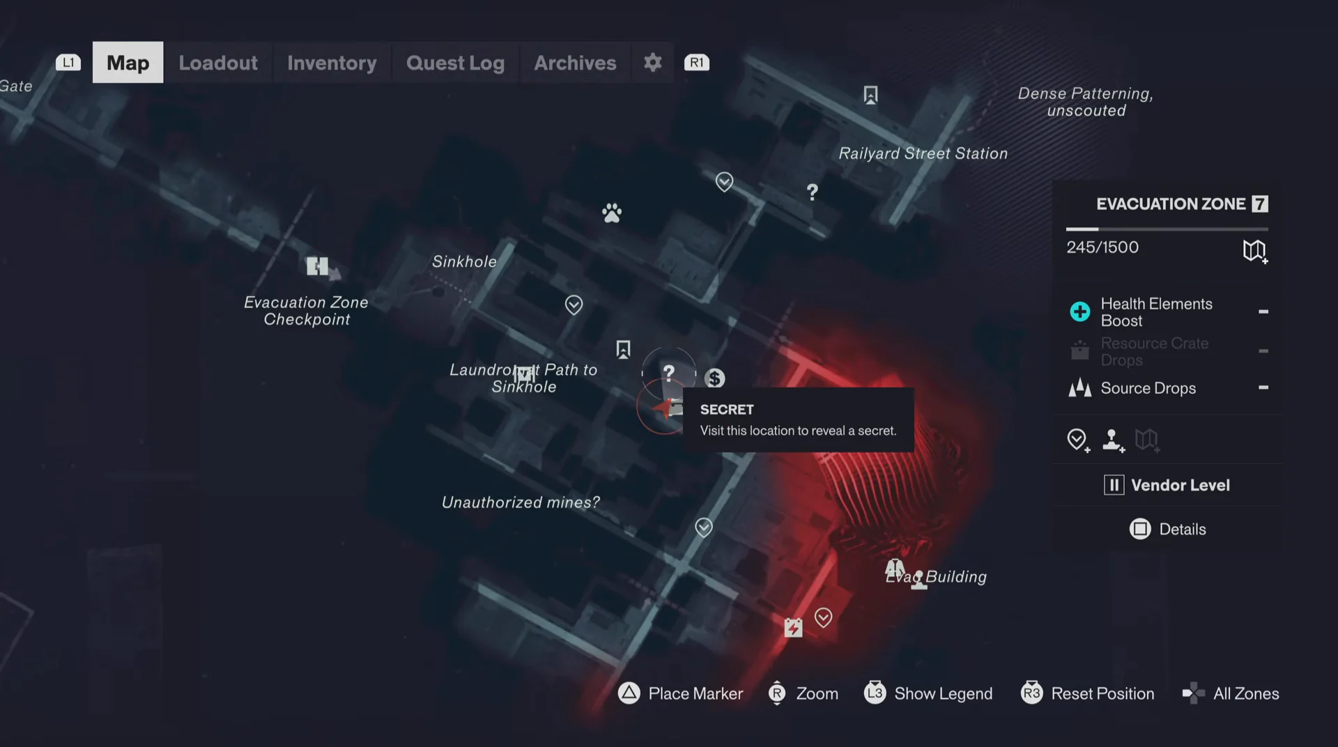 Secret Location on Map