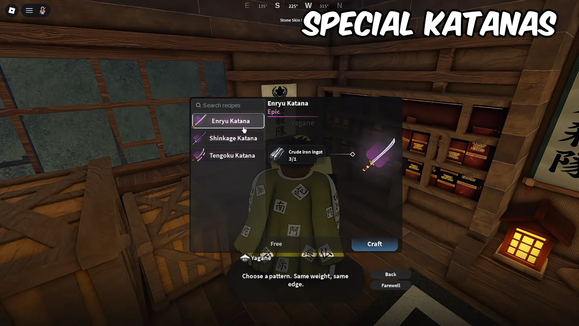 Special Katana Crafting