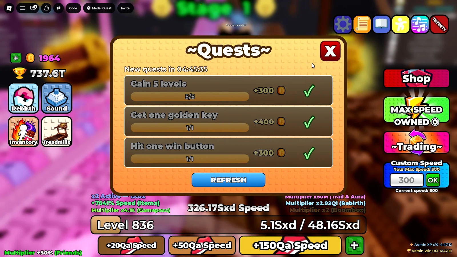 Testing 300 Max Speed
