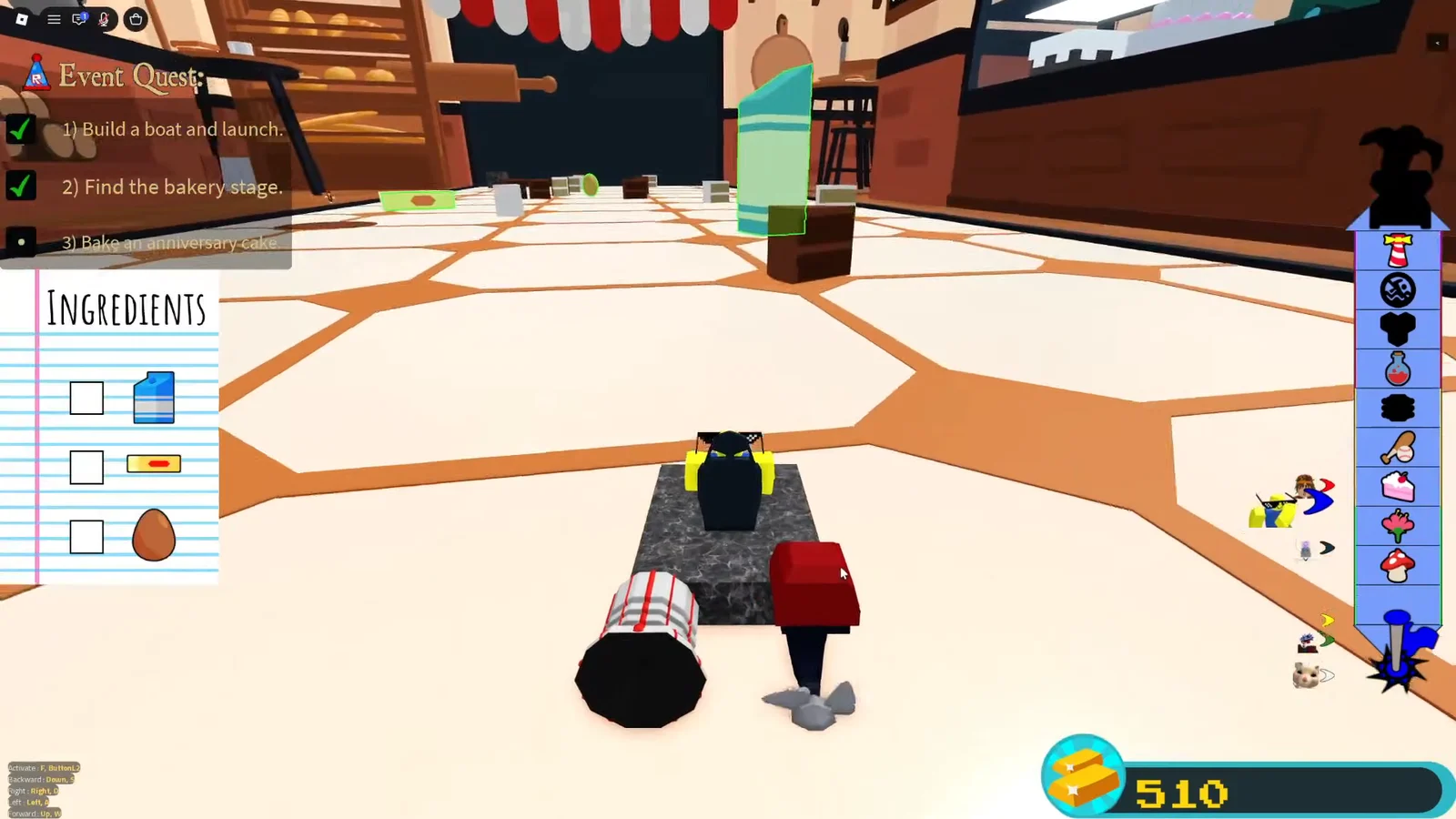 Arriving at the Bakery
