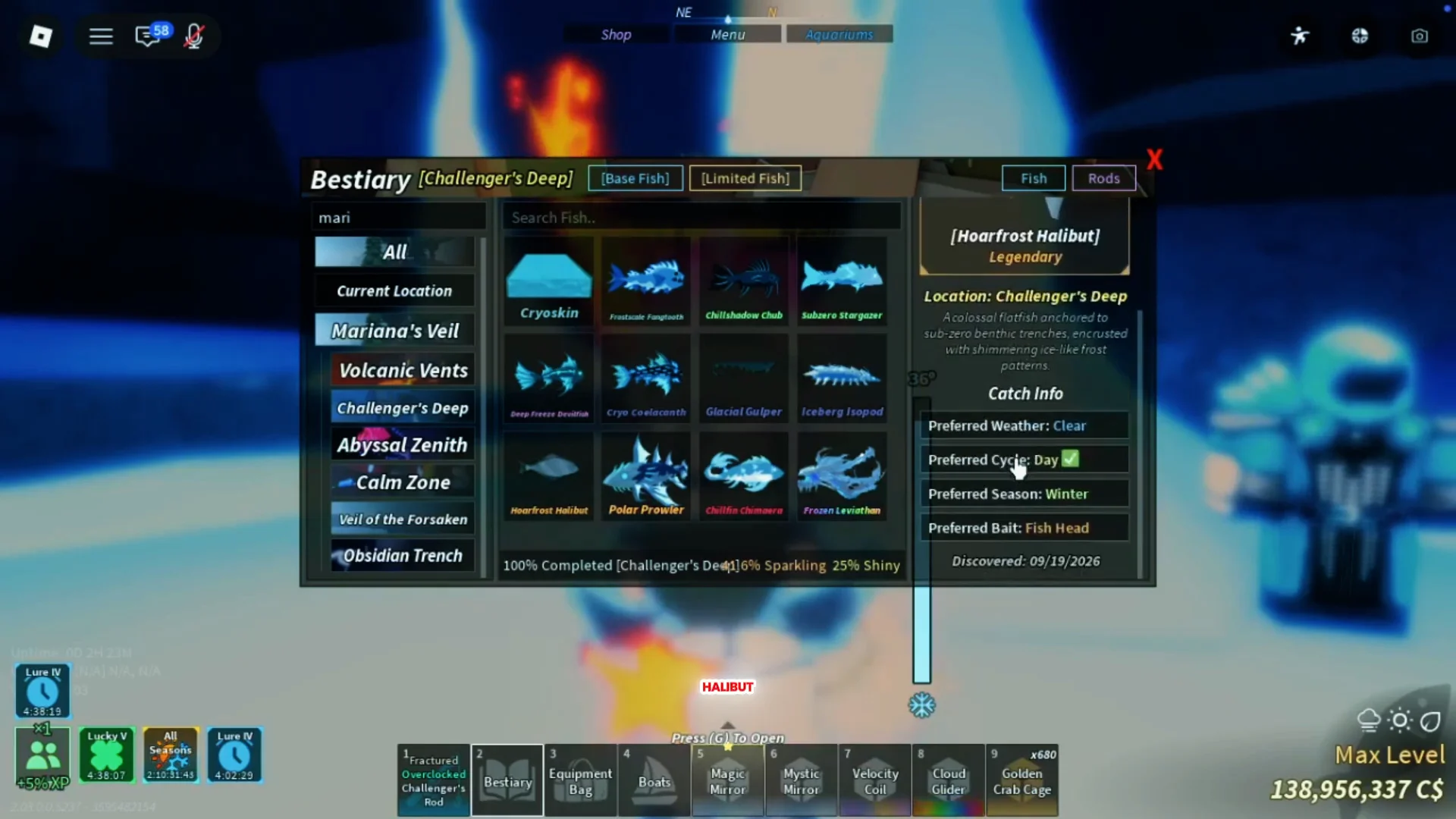 Objective 1: Chilled Hoarfrost Halibut