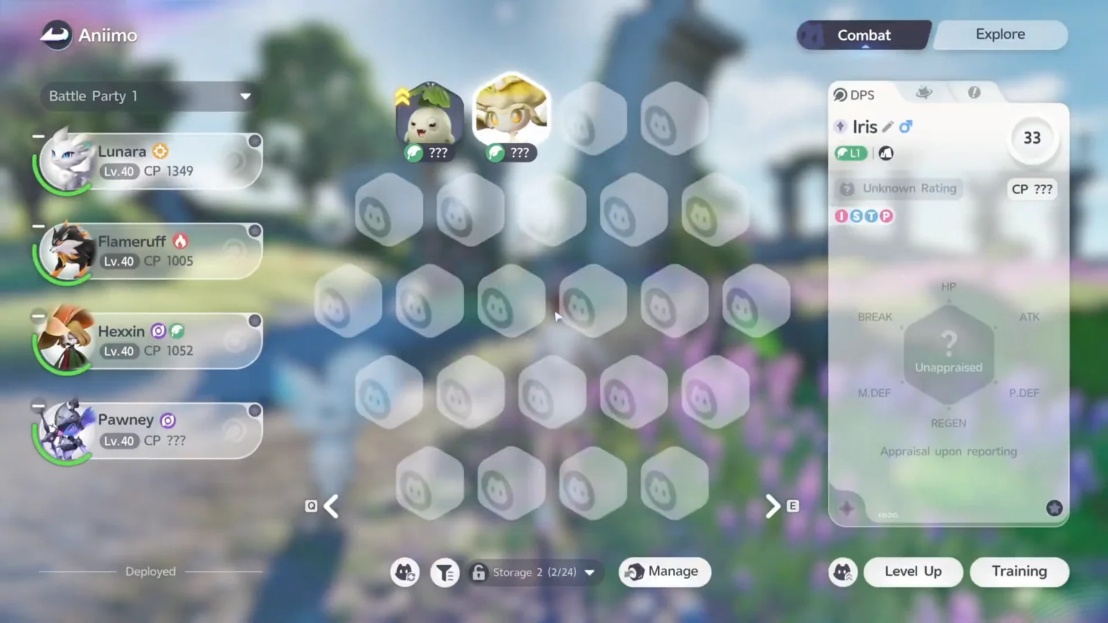 Inspecting Iris in Menu