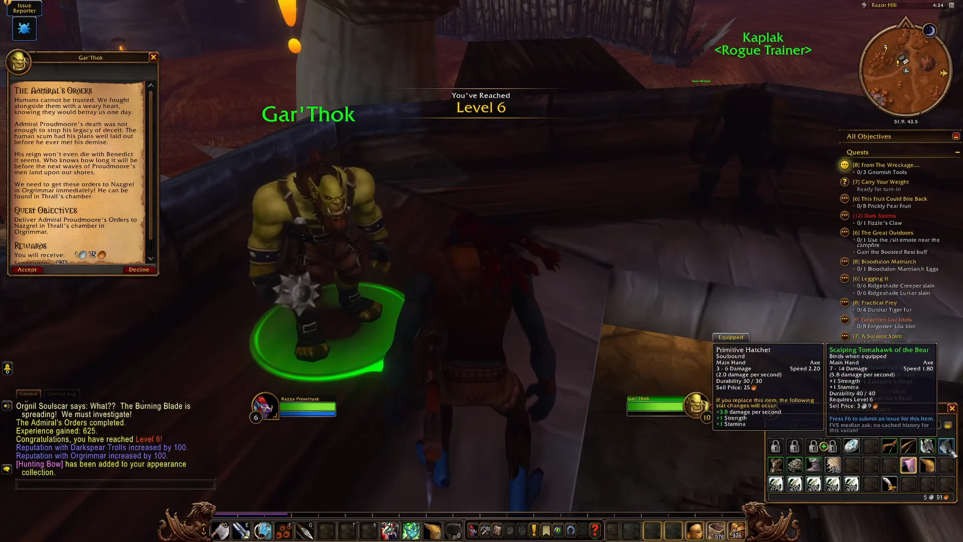 Turning In Quest to Gar'Thok