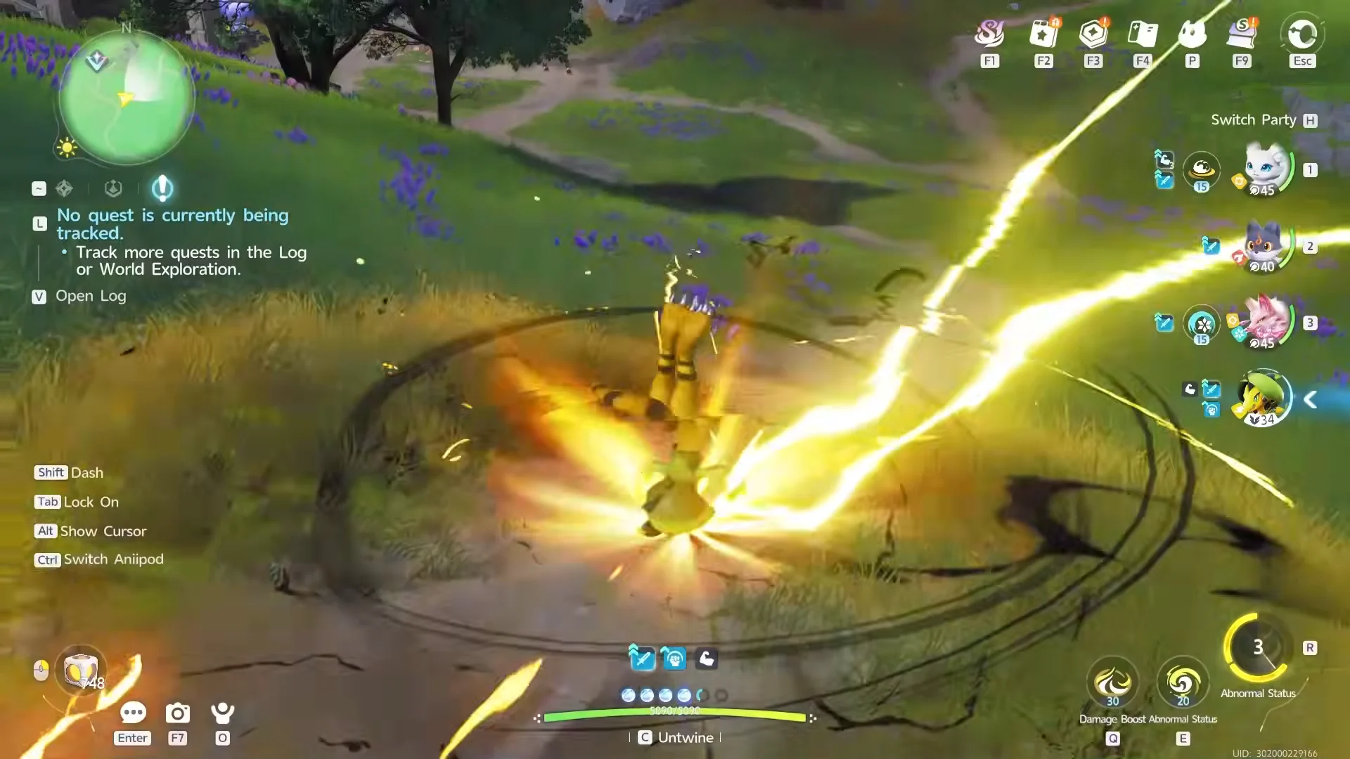 Skill Execution in the Overworld