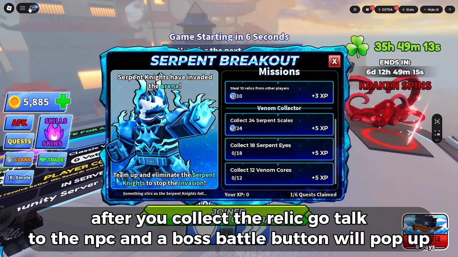 Queuing for Boss Battle