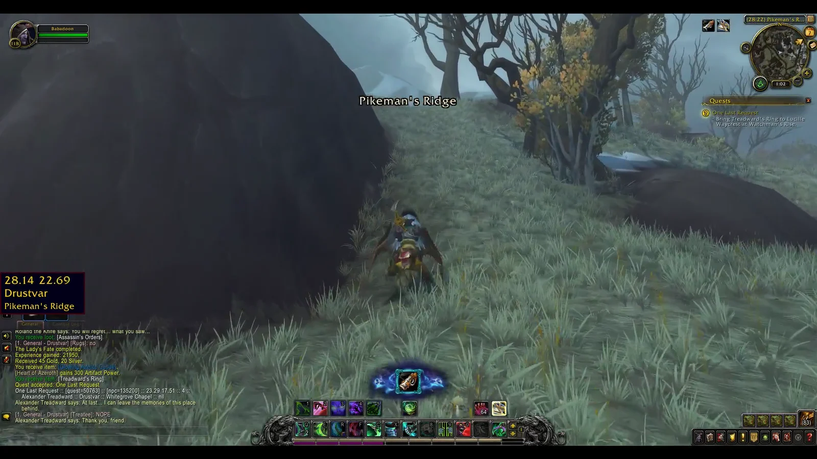 Riding across Pikeman's Ridge